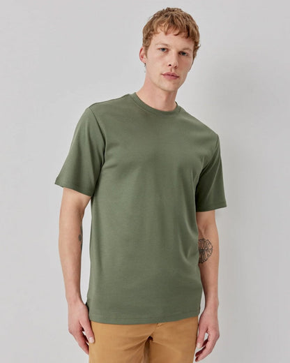 Oliver Sweeney Palmela Mens Crew Neck T-Shirt - Khaki