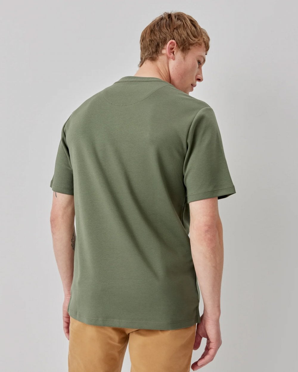 Oliver Sweeney Palmela Mens Crew Neck T-Shirt - Khaki