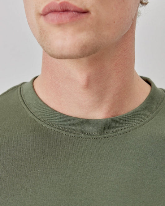 Oliver Sweeney Palmela Mens Crew Neck T-Shirt - Khaki