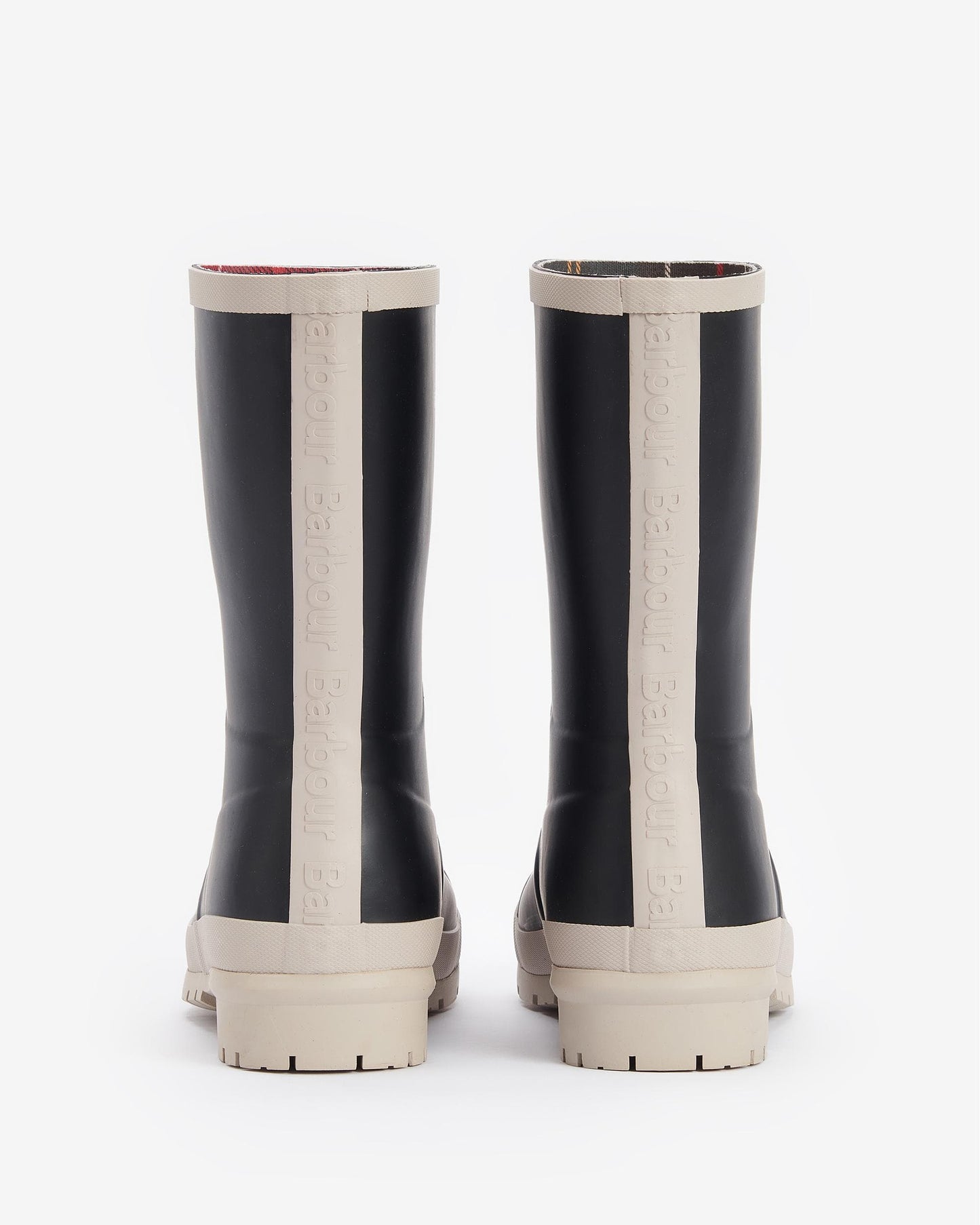 Barbour Banbury Womens Short Wellingtons - Black/White Pepper