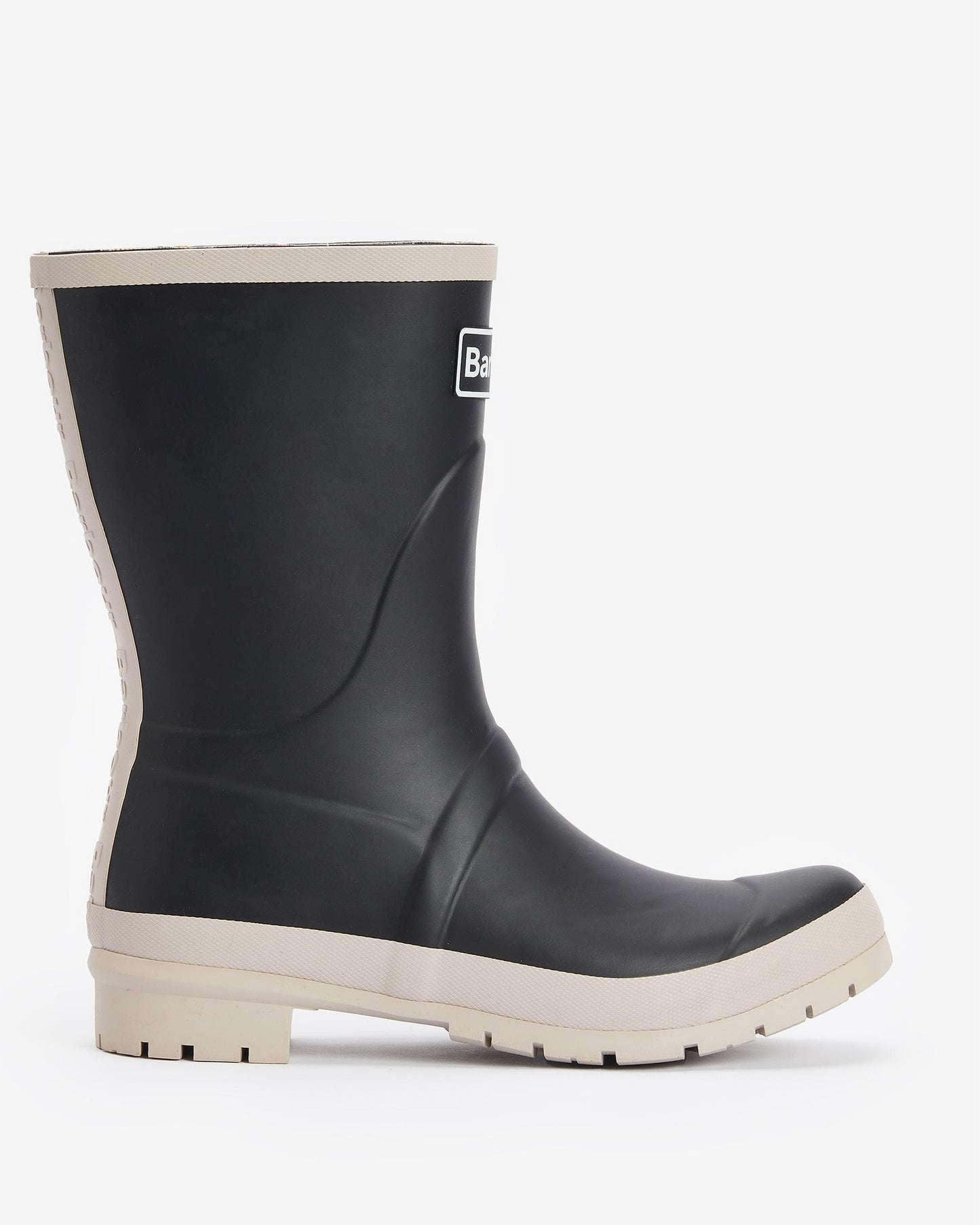 Barbour Banbury Womens Short Wellingtons - Black/White Pepper
