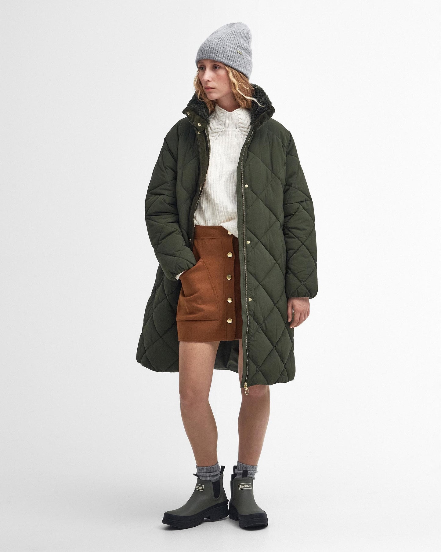 Barbour Bearnie Womens Long Puffer Jacket