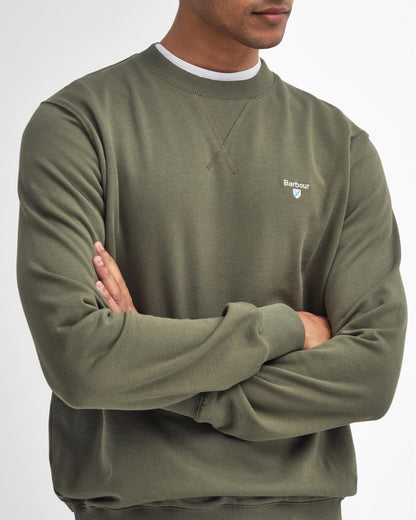 Barbour Beckhill Mens Crew Neck Sweatshirt - Mid Olive