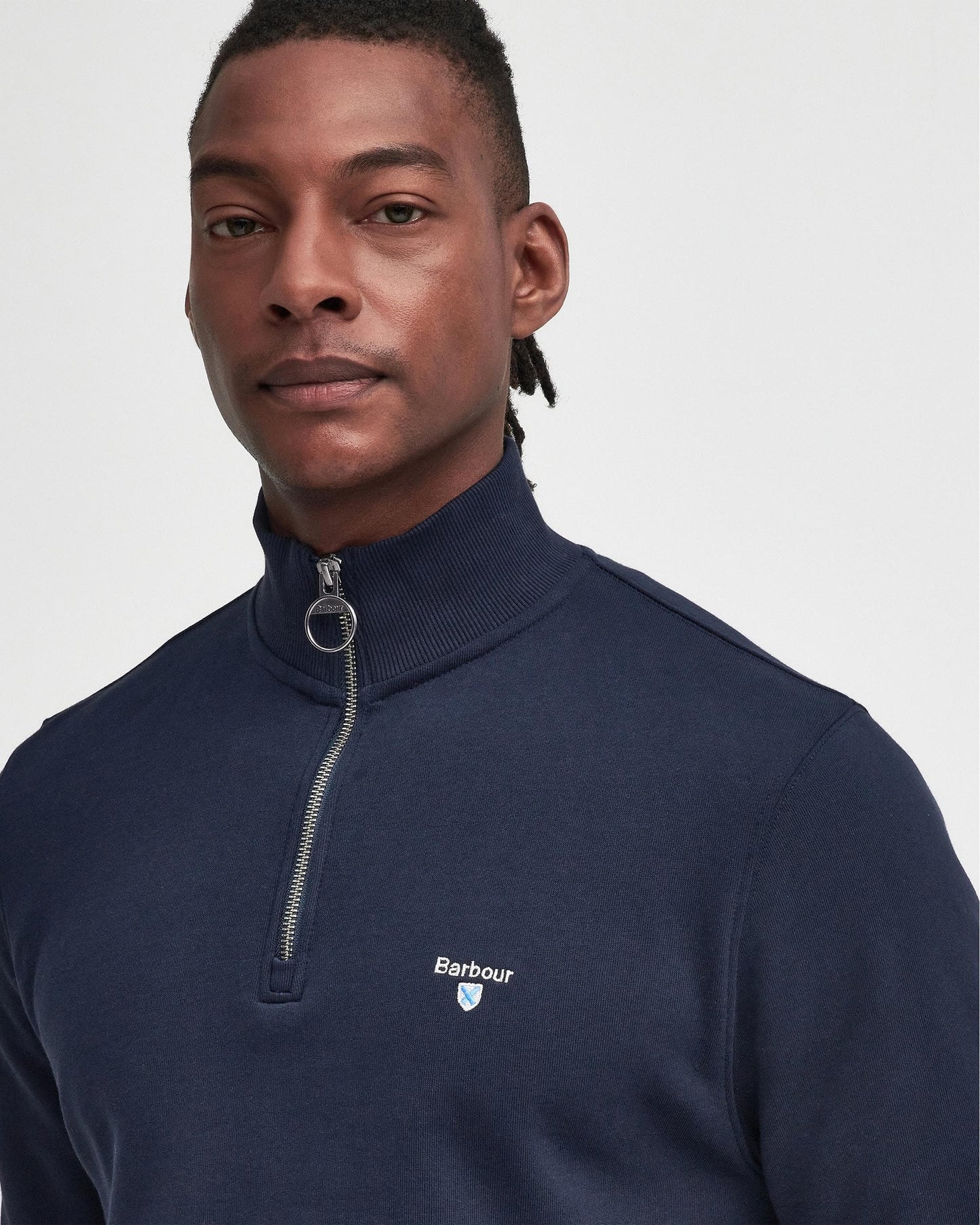 Barbour Beckhill Mens Half Zip Sweatshirt - Navy