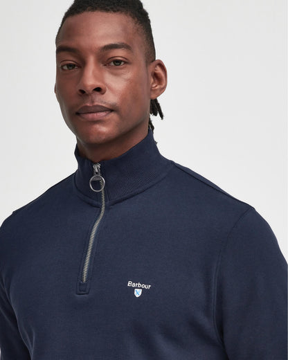 Barbour Beckhill Mens Half Zip Sweatshirt - Navy