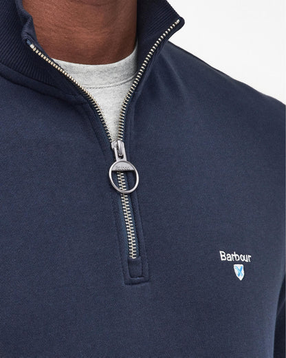 Barbour Beckhill Mens Half Zip Sweatshirt - Navy