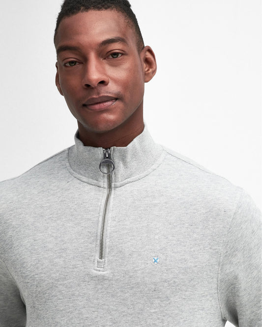 Barbour Beckhill Mens Half Zip Sweatshirt - Grey Marl