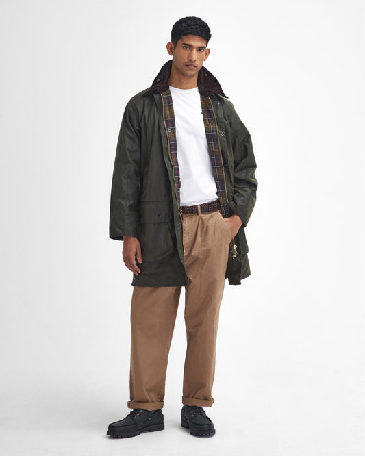 Barbour Border Mens Wax Jacket - Archive Olive