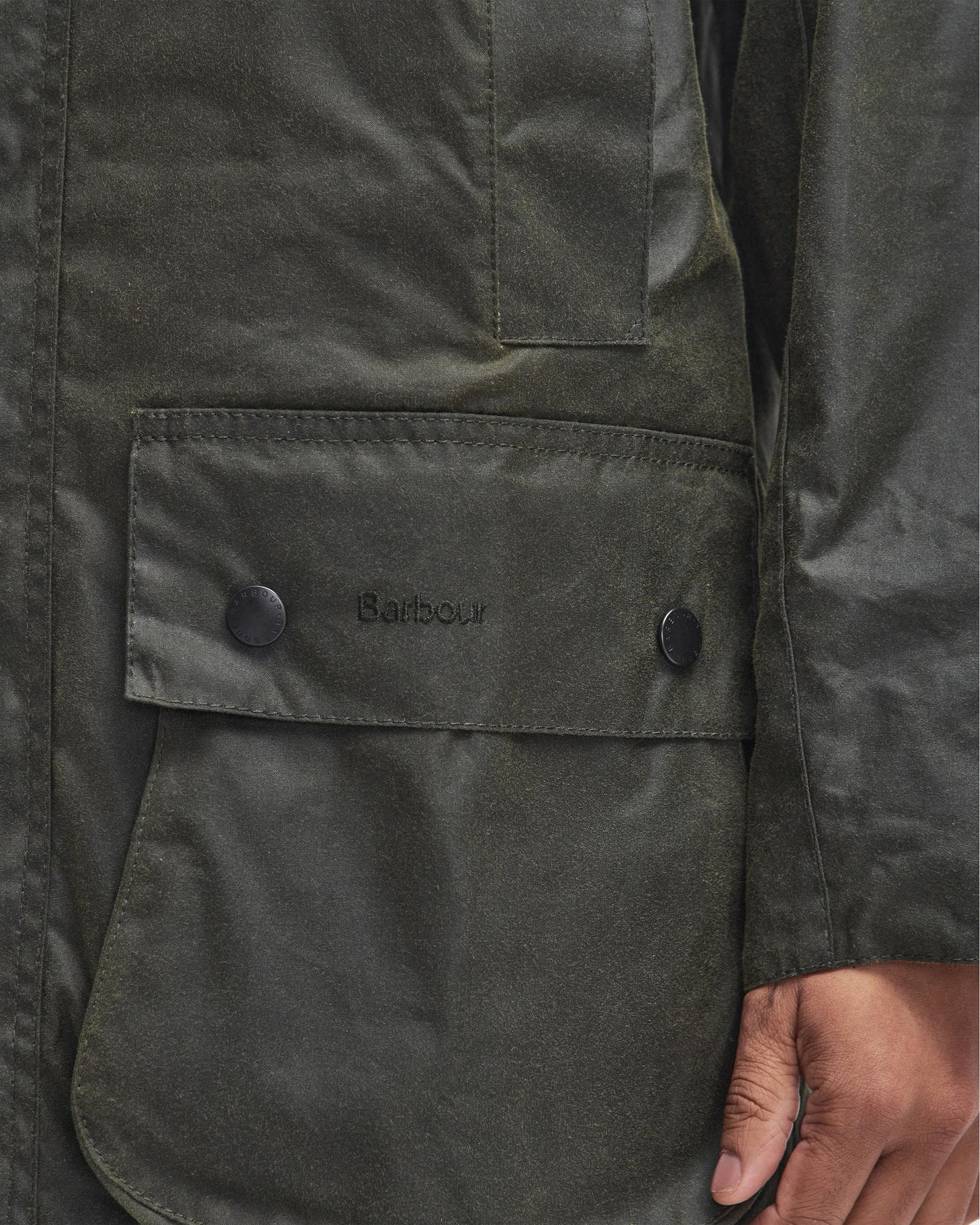 Barbour Border Mens Wax Jacket - Archive Olive