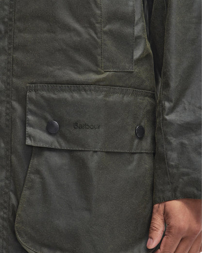 Barbour Border Mens Wax Jacket - Archive Olive