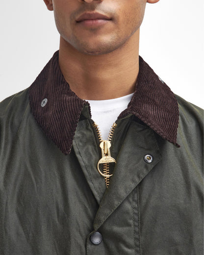 Barbour Border Mens Wax Jacket - Archive Olive