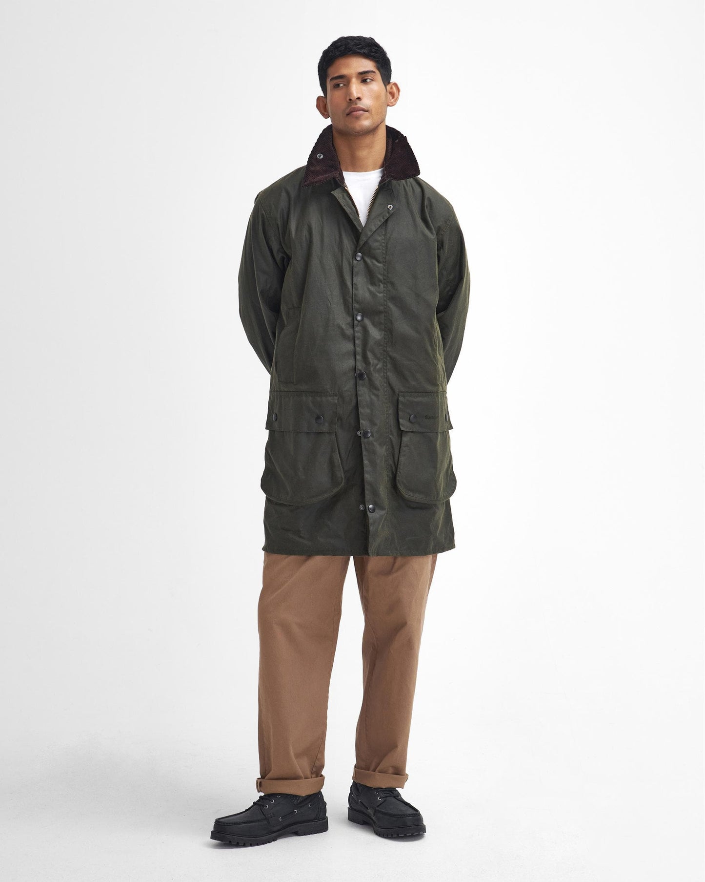 Barbour Border Mens Wax Jacket - Archive Olive