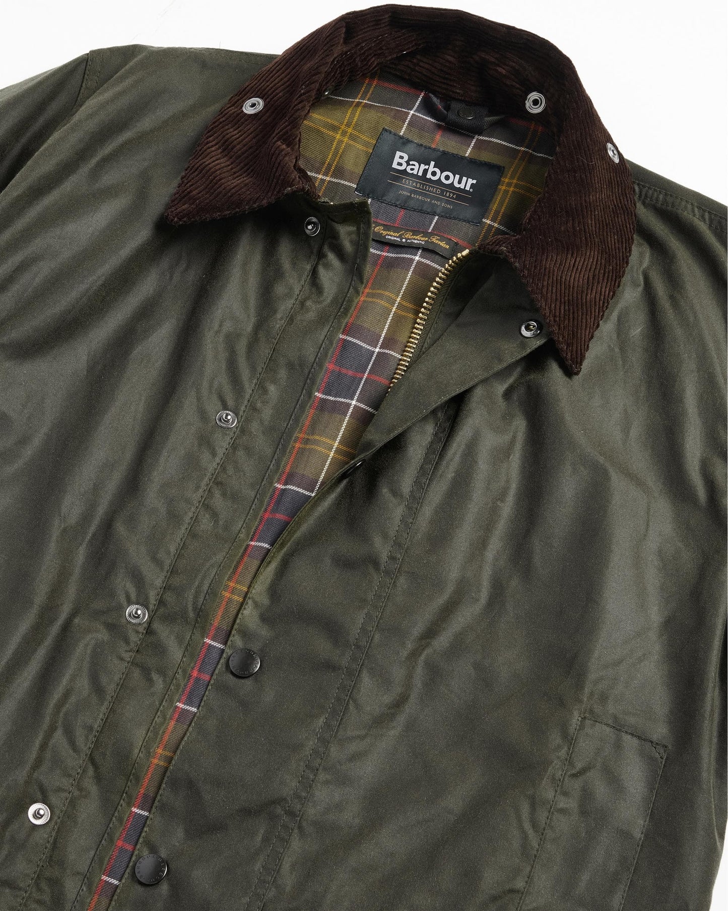 Barbour Border Mens Wax Jacket - Archive Olive