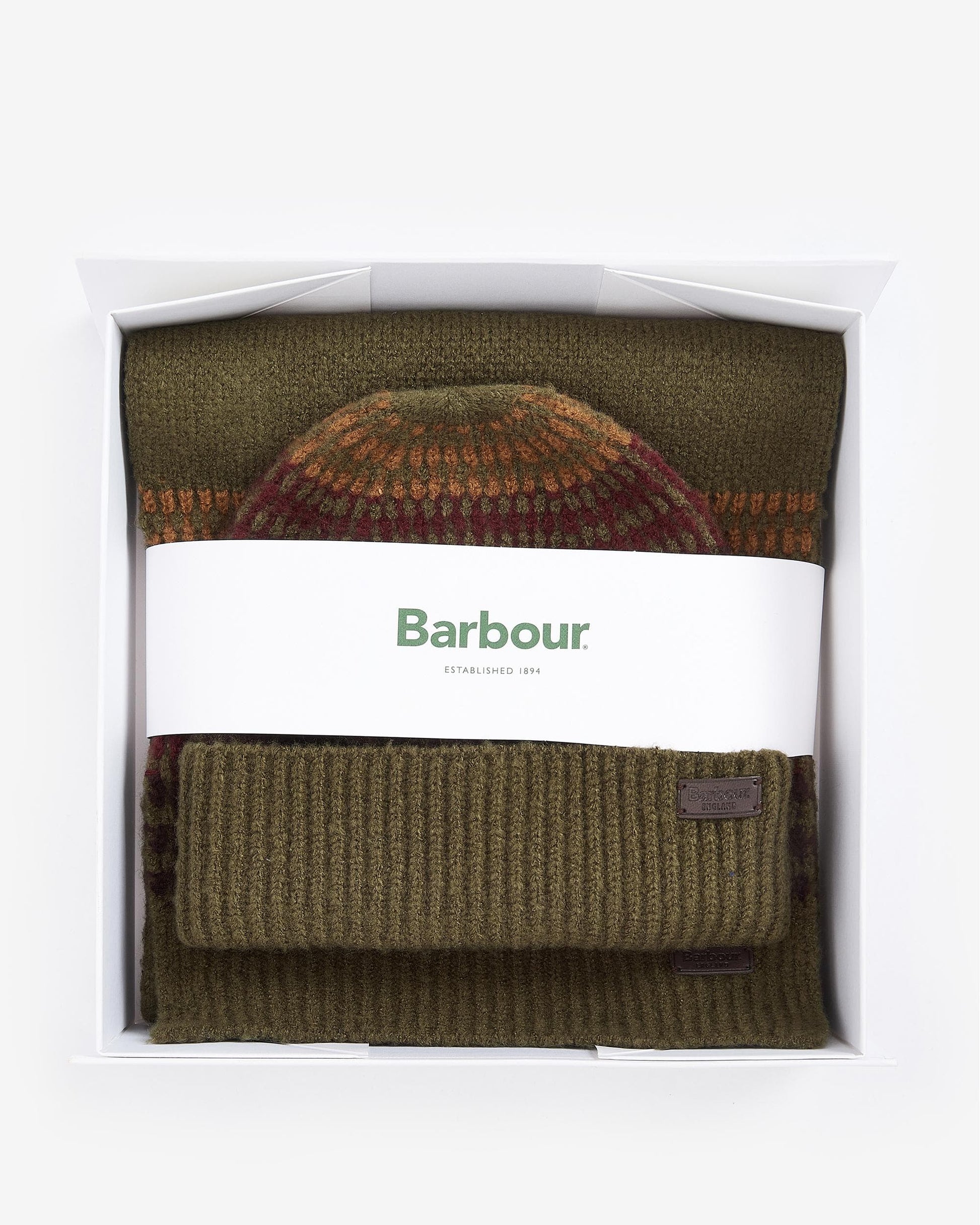 Barbour Branton Beanie & Scarf Mens Gift Set