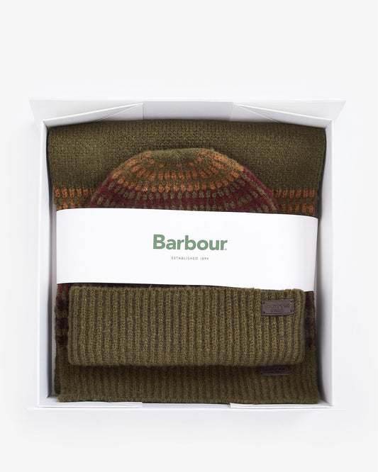 Barbour Branton Beanie & Scarf Mens Gift Set