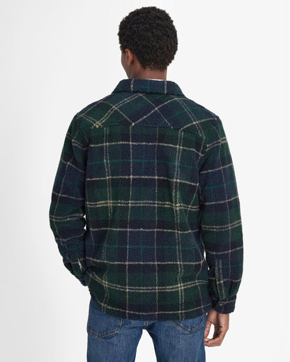 Barbour Bryson Mens Fleece Overshirt - Green Loch Tartan