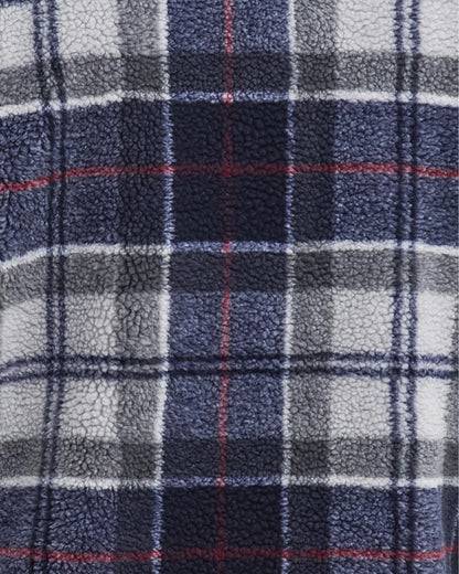Barbour Bryson Mens Fleece Overshirt - Blue Granite Tartan