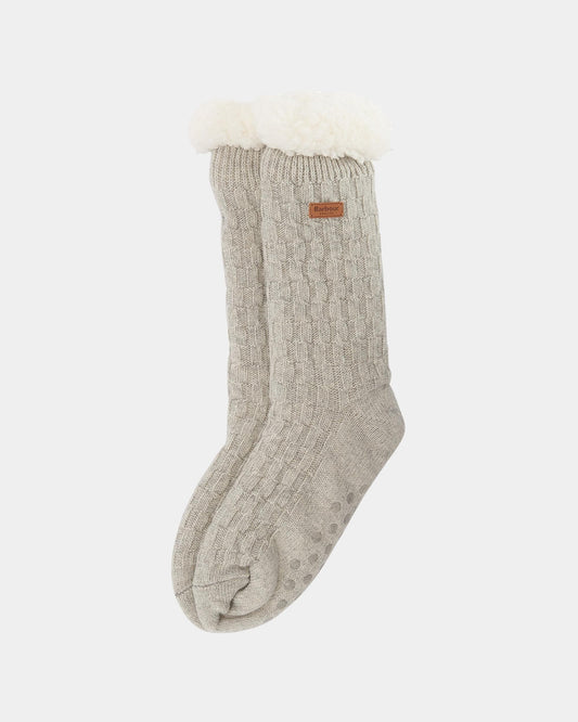 Barbour Cable Knit Womens Lounge Socks