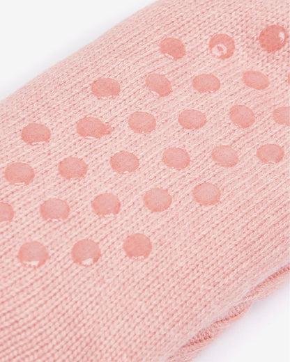 Barbour Cable Knit Womens Lounge Socks - Dusty Pink