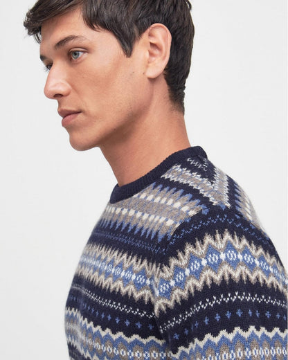 Barbour Case Fairisle Mens Jumper - Midnight