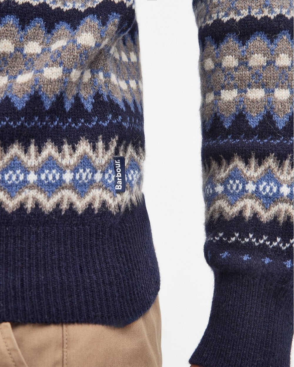 Barbour Case Fairisle Mens Jumper - Midnight