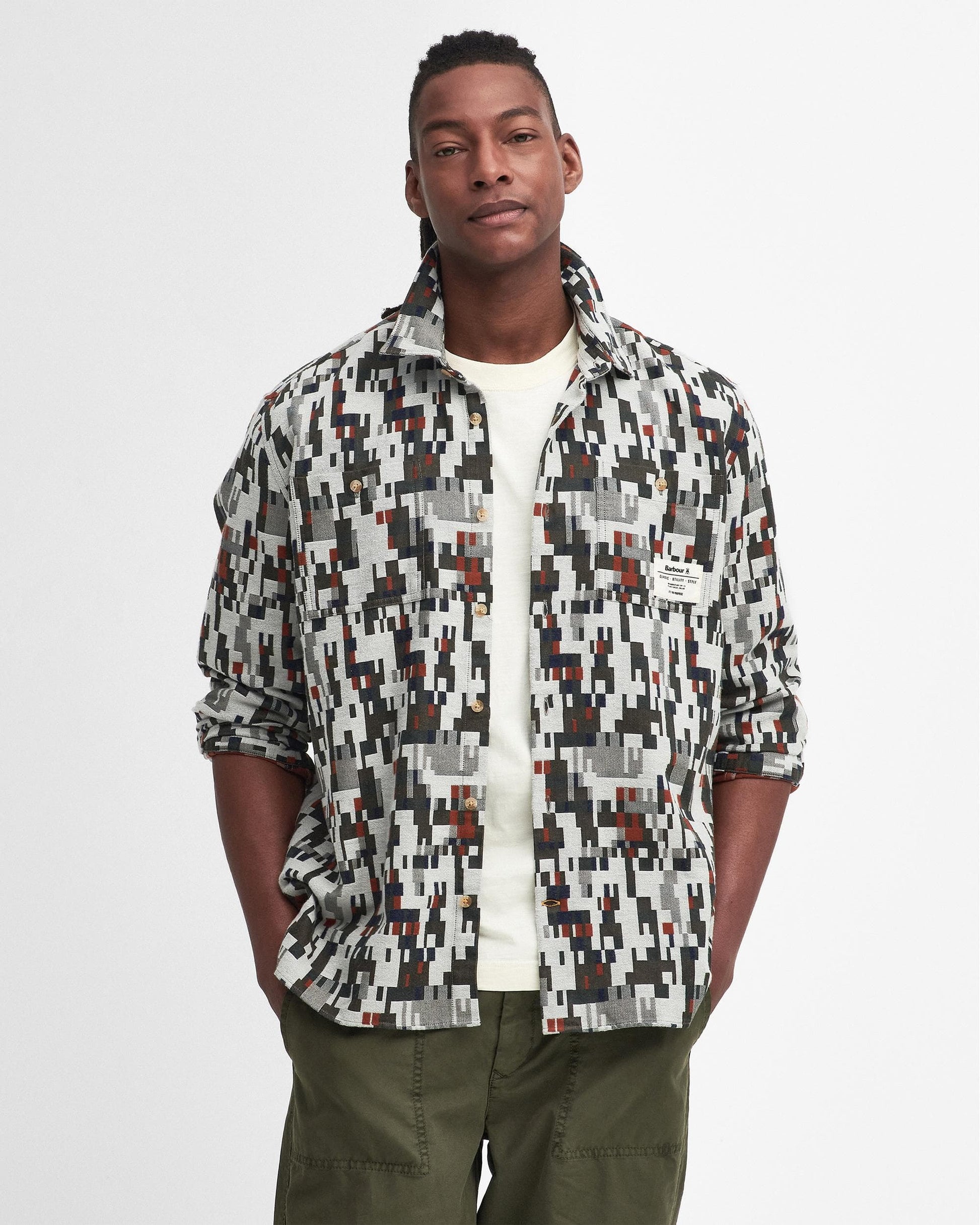 Barbour Barbour Coalbrook Mens Relaxed Long Sleeve Jacquard Shirt