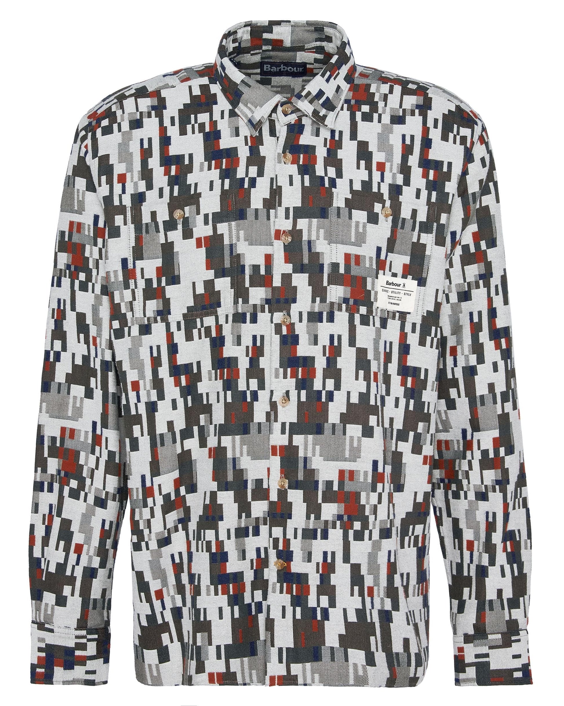 Barbour Barbour Coalbrook Mens Relaxed Long Sleeve Jacquard Shirt