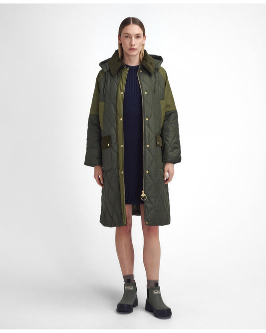 Barbour Cookston Womens Long Quilted Jacket