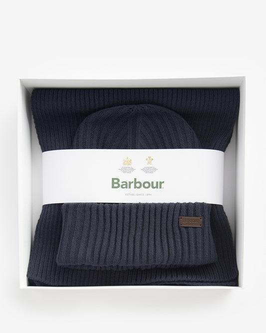 Barbour Crimdon Beanie & Scarf Gift Set