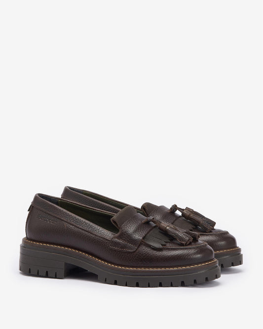 Barbour Dolores Womens Tassel Trim Loafers