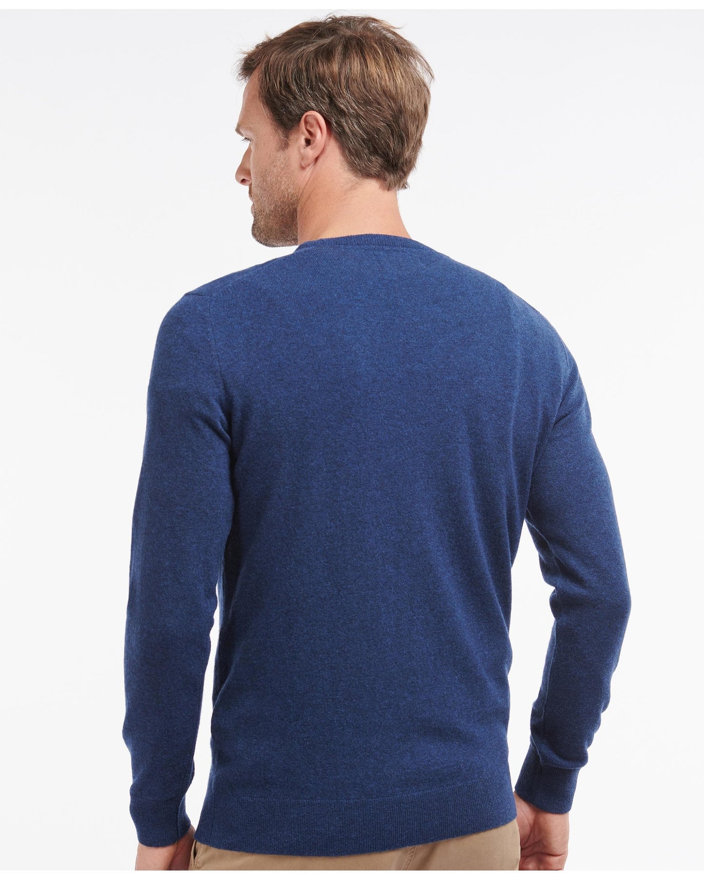 Barbour Essential Crew Neck Mens Jumper - Deep Blue