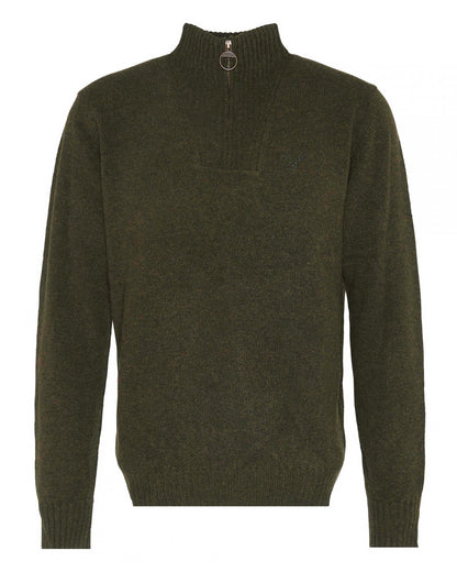 Barbour Essential Lambswool Mens Half-Zip Jumper - Seaweed