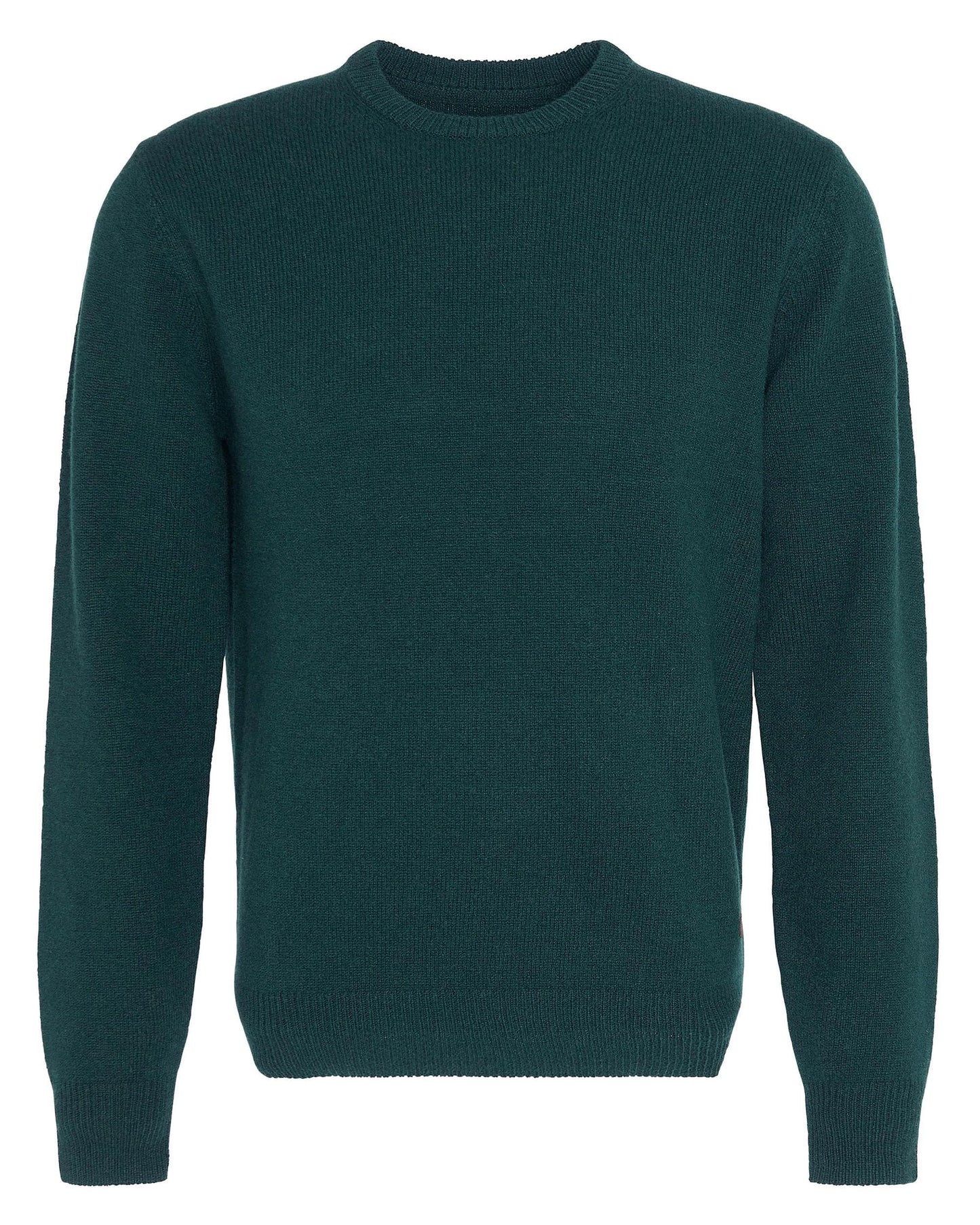 Barbour Essential Patch Mens Crew-Neck Jumper - Evergreen