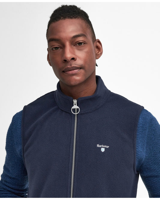 Barbour Essentials Mens Fleece Gilet - Navy
