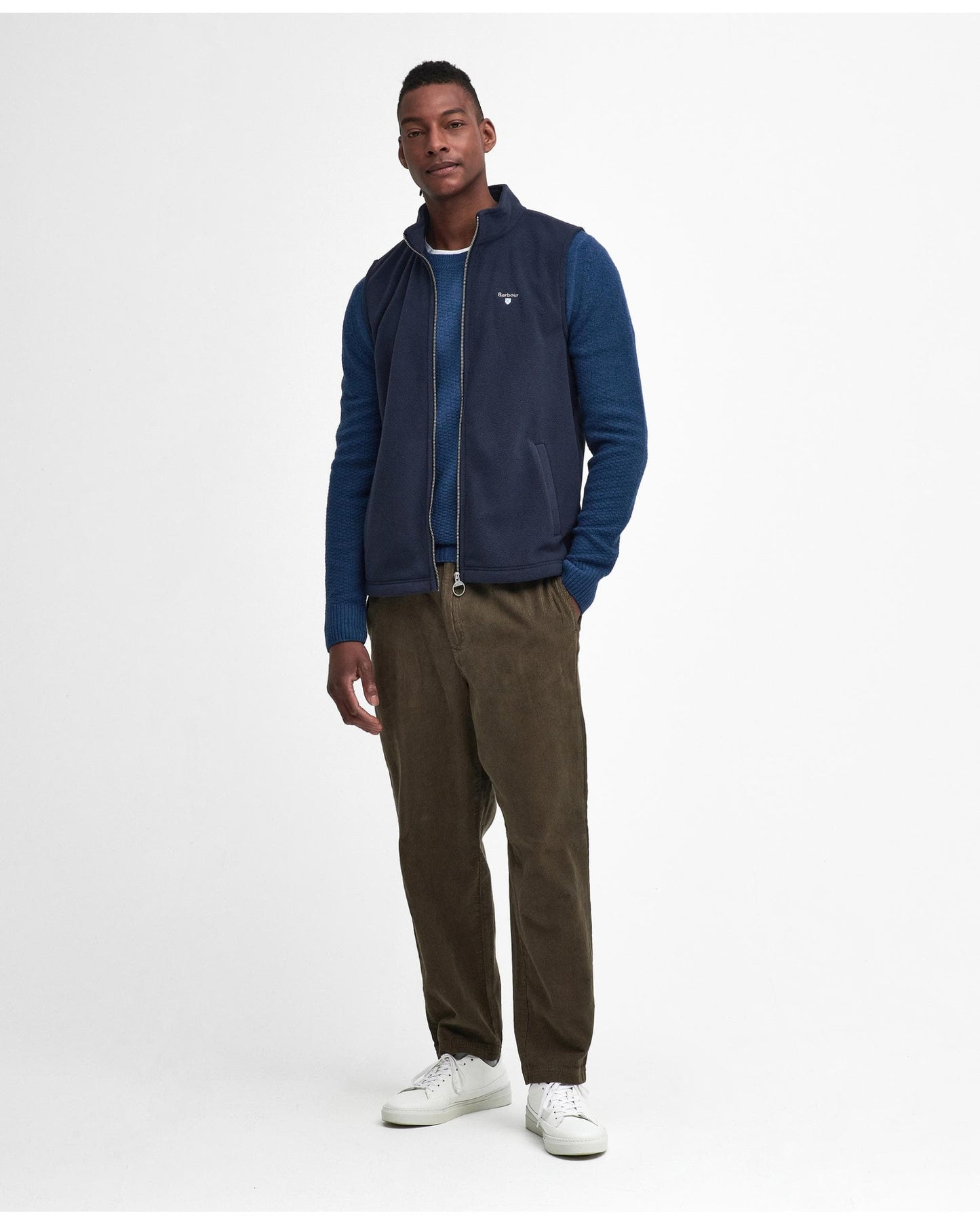 Barbour Essentials Mens Fleece Gilet - Navy