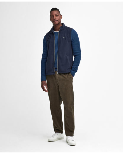 Barbour Essentials Mens Fleece Gilet - Navy