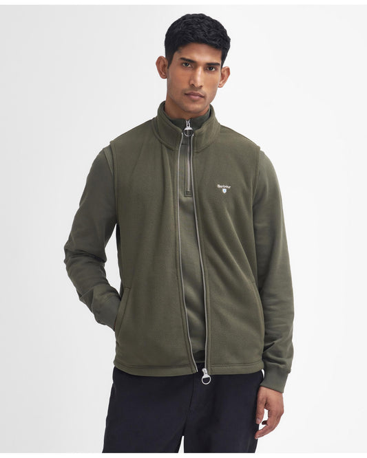 Barbour Essentials Mens Fleece Gilet - Mid Olive
