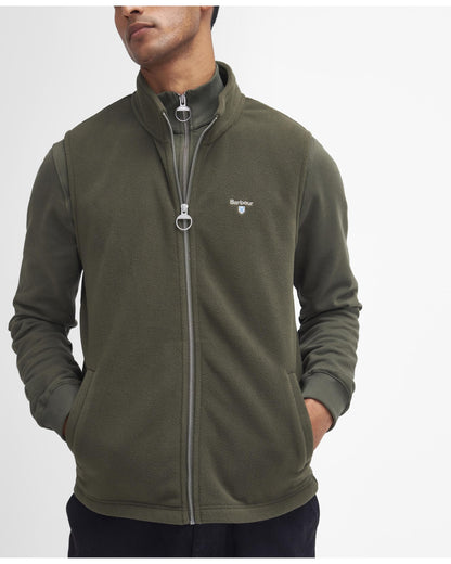 Barbour Essentials Mens Fleece Gilet - Mid Olive
