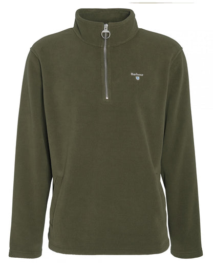 Barbour Essentials Mens Half Zip Fleece - Mid Olive