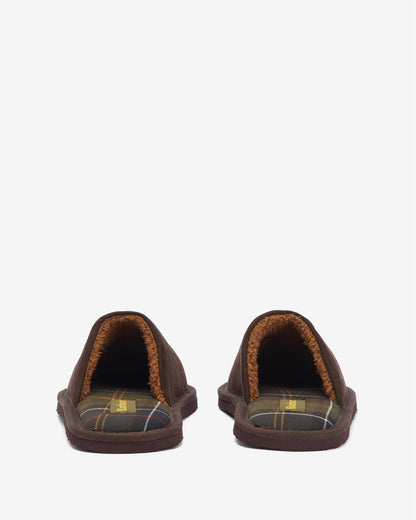 Barbour Everitt Mens Mule Slippers - Brown