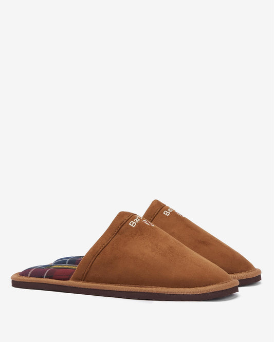 Barbour Everitt Mens Mule Slippers - Camel