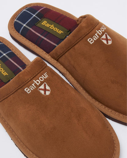 Barbour Everitt Mens Mule Slippers - Camel