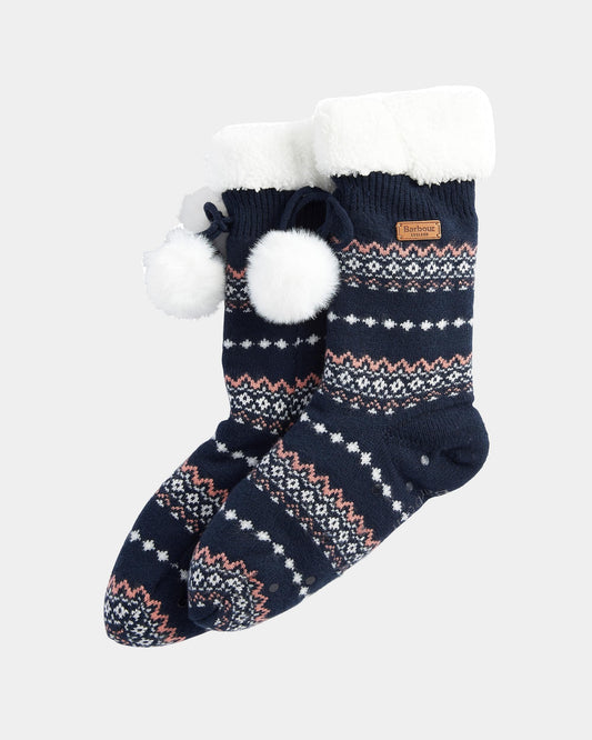 Barbour Fair Isle Womens Lounge Socks
