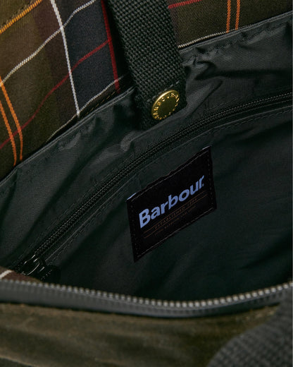 Barbour Field Unisex Wax Backpack - Olive/Black