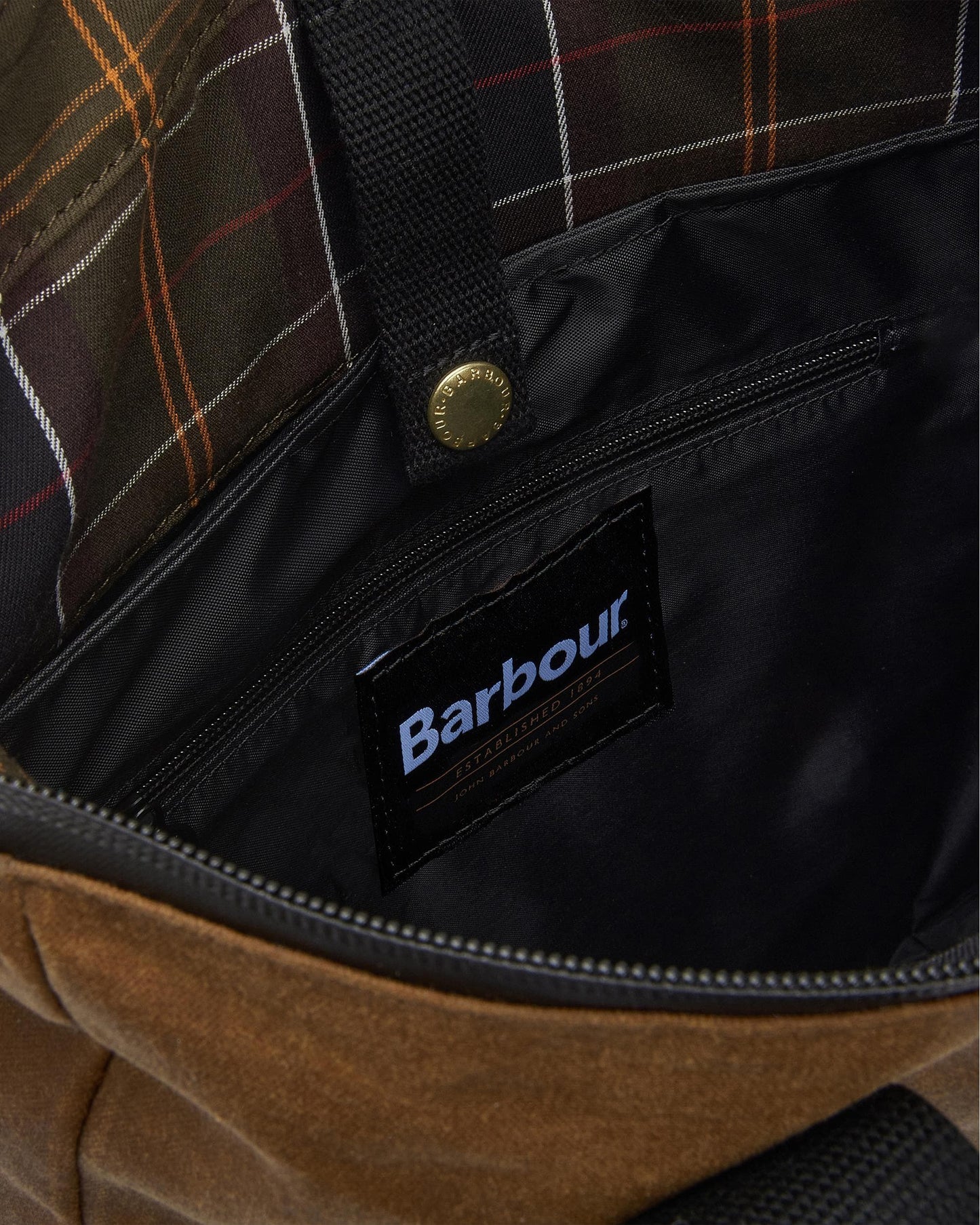 Barbour Field Unisex Wax Backpack - Tan/Black