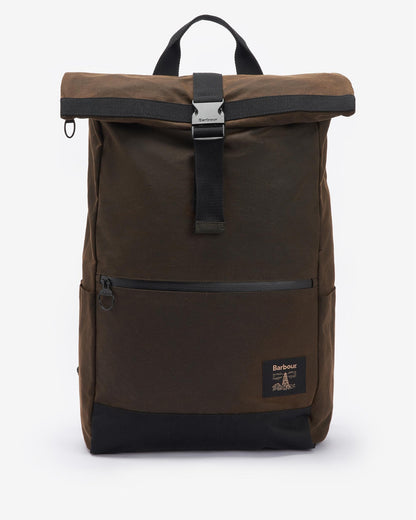 Barbour Field Unisex Wax Fold Over Top Backpack