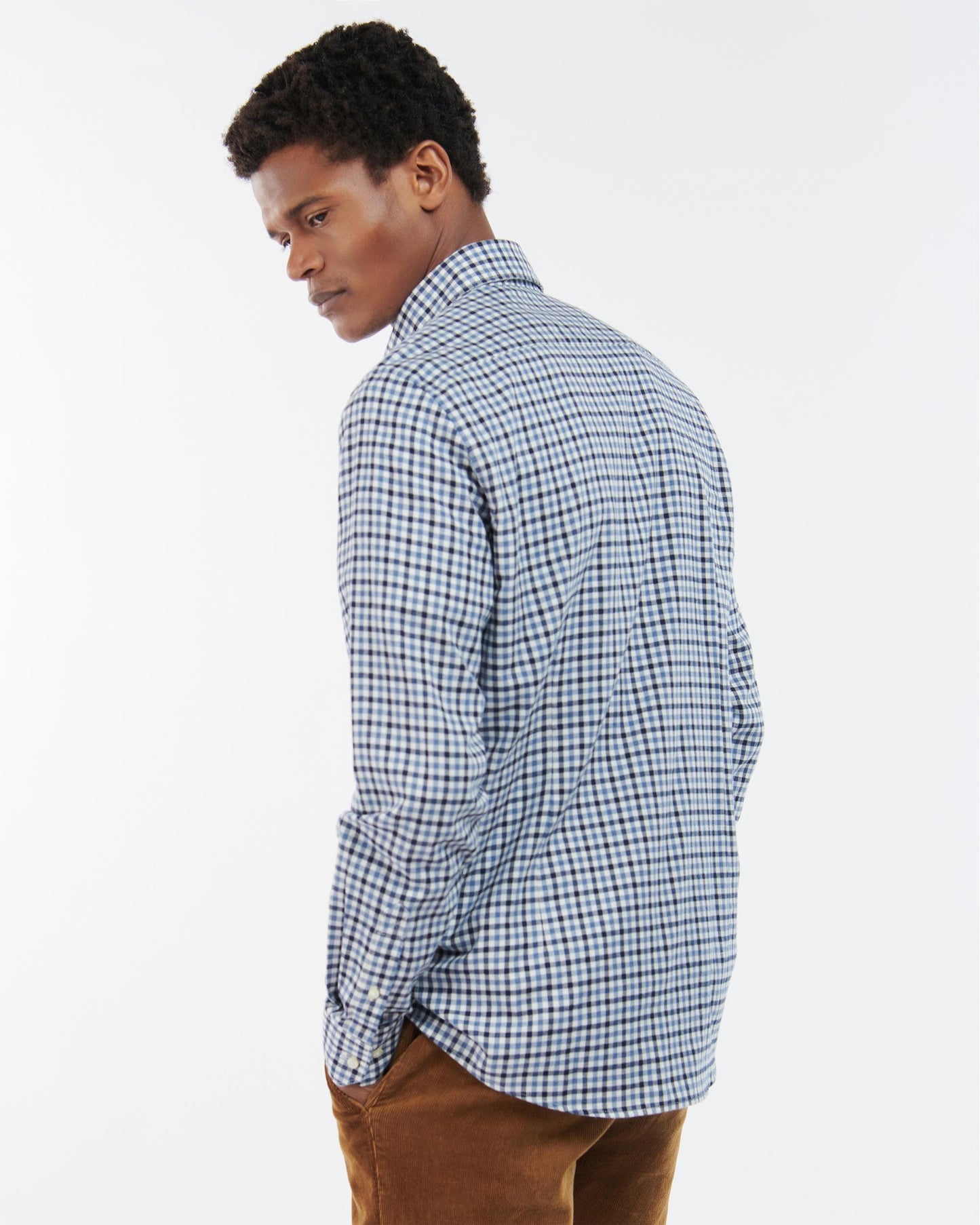 Barbour Finkle Mens Long Sleeve Tailored Fit Shirt - Navy