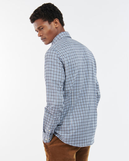 Barbour Finkle Mens Long Sleeve Tailored Fit Shirt - Navy