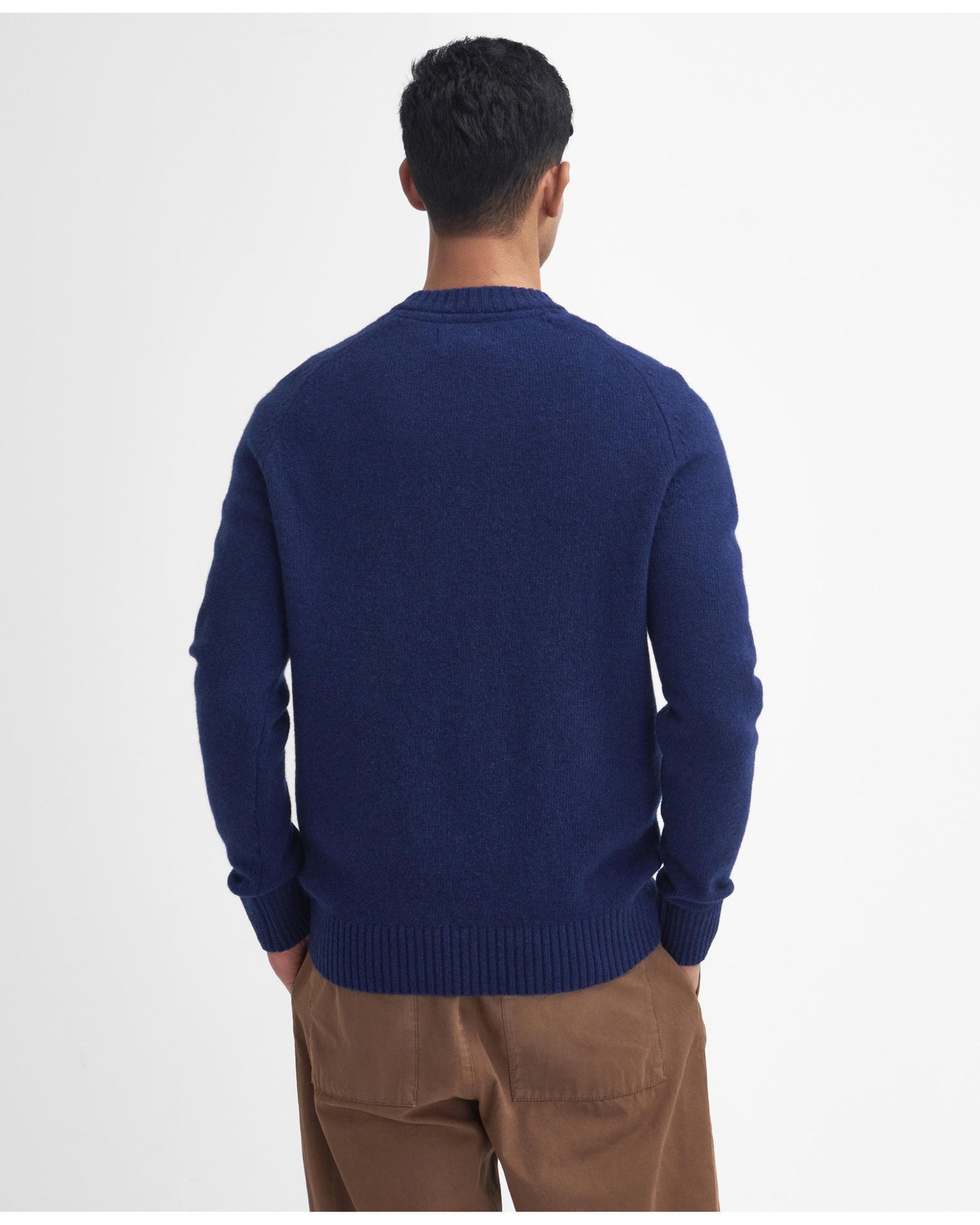 Barbour Grangetown Mens Crew Neck Knitted Sweater - Inky Blue