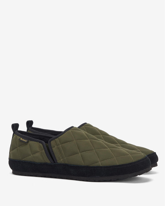 Barbour Hall Mens Quilted Slippers